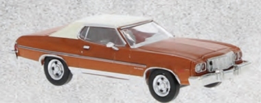 Brekina 19733 - H0 - Ford Gran Torino - rotorange/elfenbein